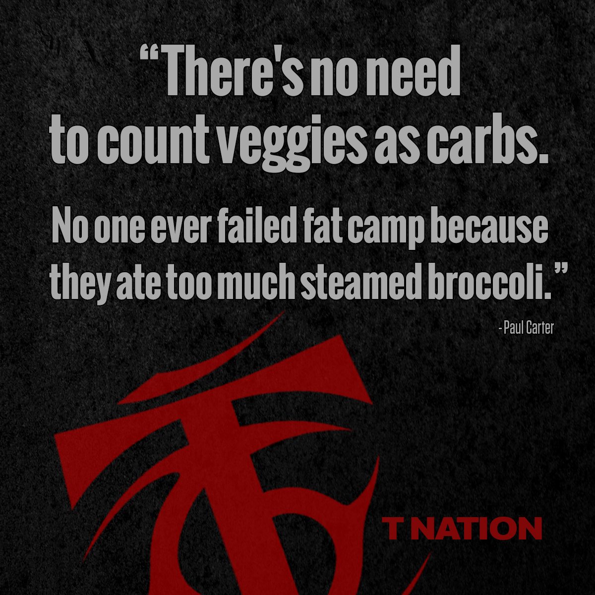 There's no need to count veggies as carbs.