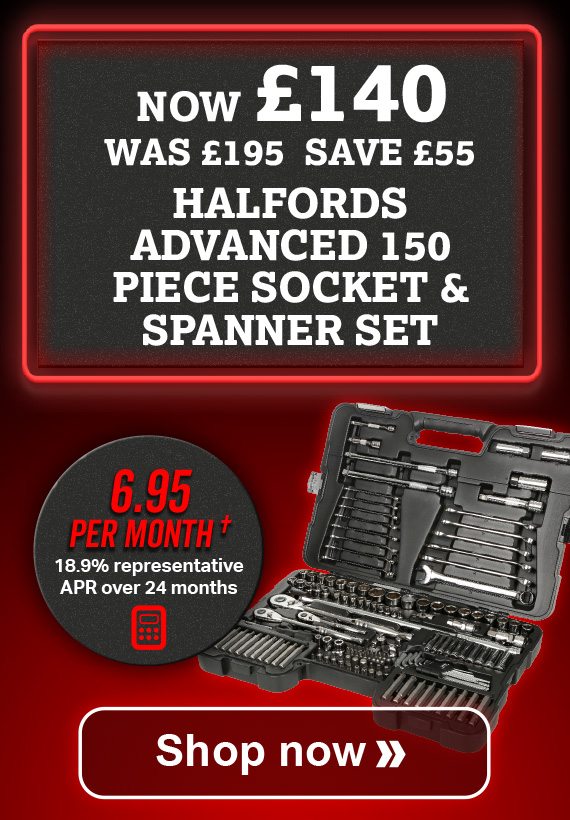 Halfords Advanced 150 Piece Socket & Spanner Set