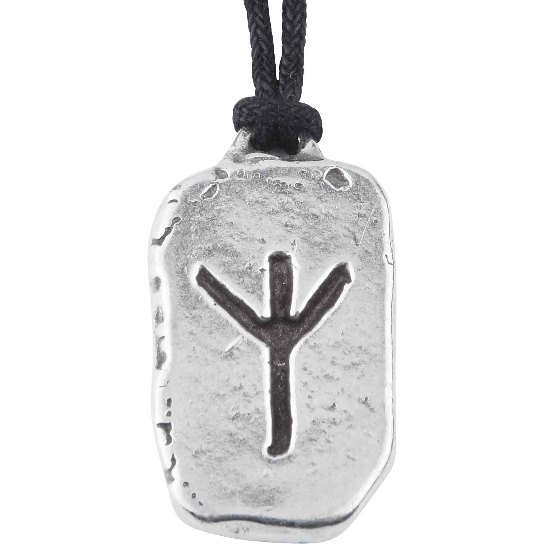 Image of Elhaz Rune Charm Necklace for Protection