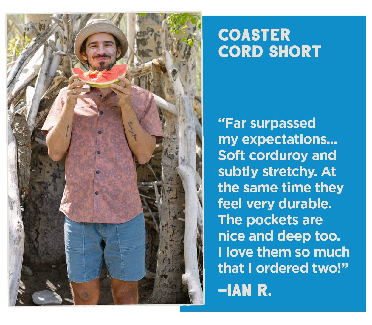 Men's Coaster Cord Short: "Far surpassed my expectations... soft corduroy and subtly stretchy."