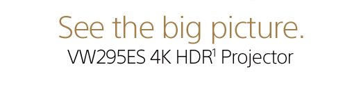 See the big picture. VW295ES 4K HDR¹ Projector