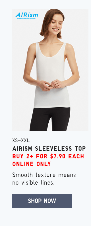 AIRISM SLEEVELESS TOP - SHOP NOW