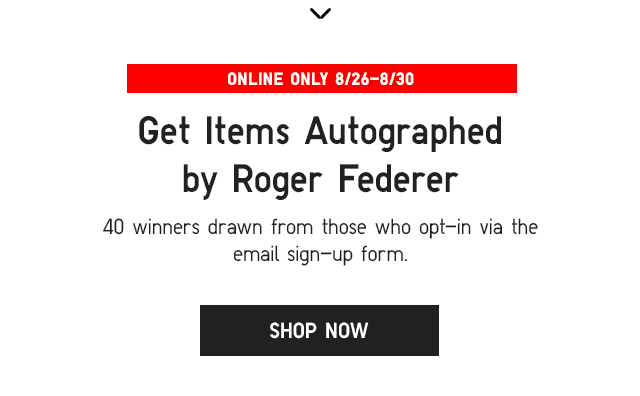 BODY2 - GET ITEMS AUTOGRAPHED BY ROGER FEDERER