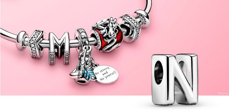 Pandoras alphabet charms add a personal touch