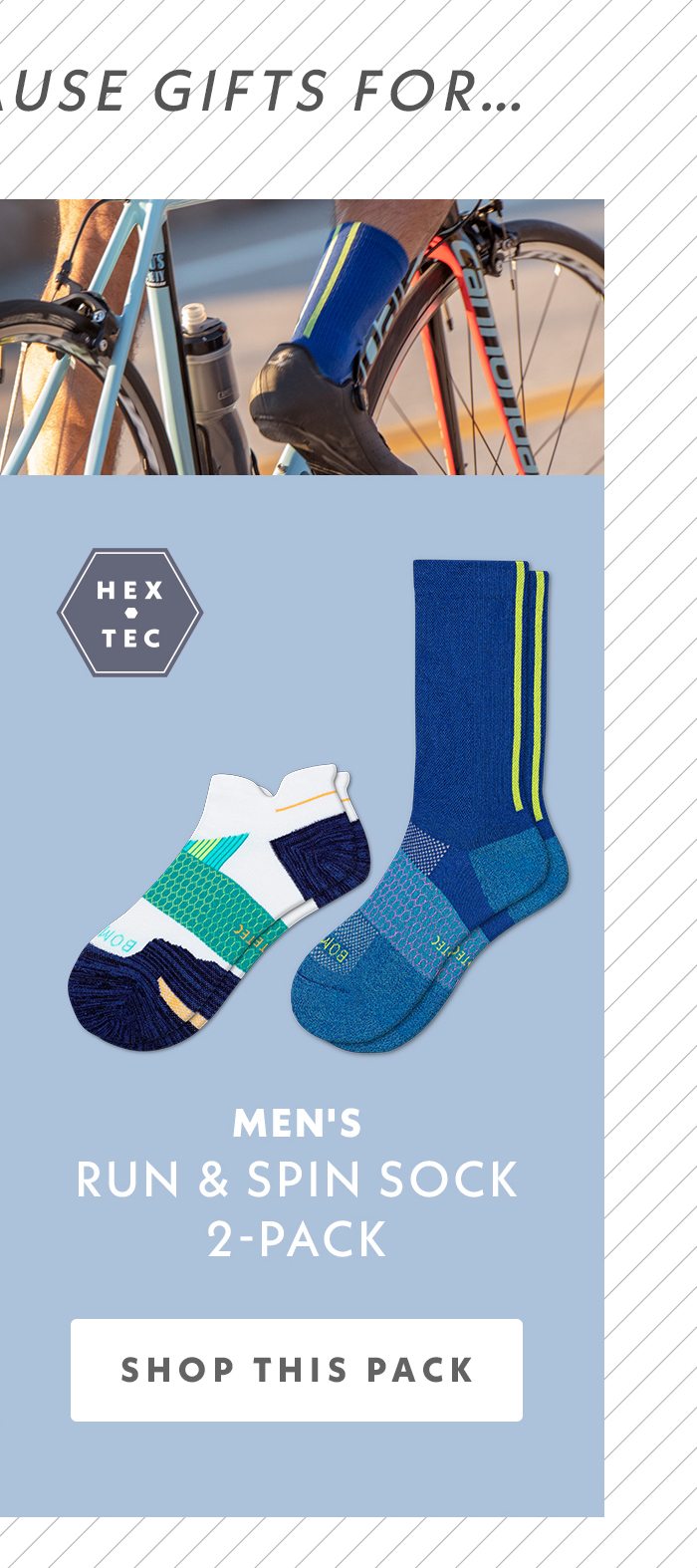 Hex Tec | Men's Run & Spin Sock 2-Pack | Shop This Pack