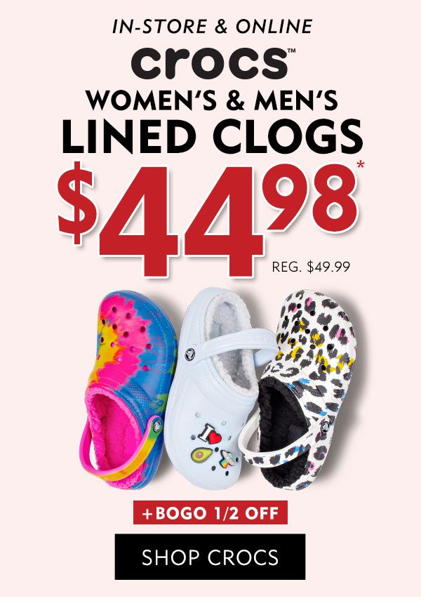 On sale NOW: Crocs + BOGO ½ off! - Shoe 