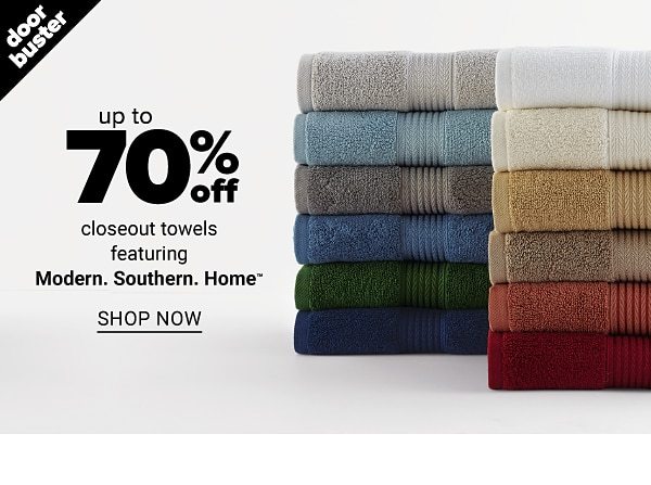 Up to 70% off Closeout Towels feat. Modern. Southern. Home. - Shop Now