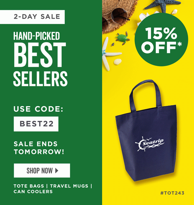 Hand-Picked Best Sellers | 15% Off Best Sellers | Use Code: BEST22 | Shop Now | Discount applies to tote bags, travel mugs and can coolers.