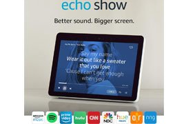 Two (2) All-new Amazon Echo Show (2nd Gen) 10.1 HD Touchscreen Display Bluetooth Speakers - 2 Color Options)