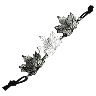 Alternating Antiqued Silver Maple Leaf Bracelet