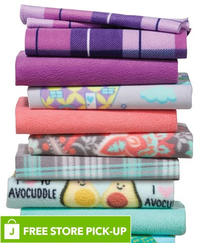 Anti-Pill Fleece Solids and Prints. FREE Store Pick-Up.