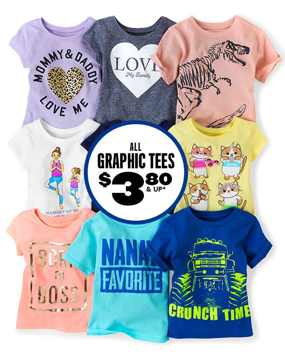 All Graphic Tees $3.80 & Up