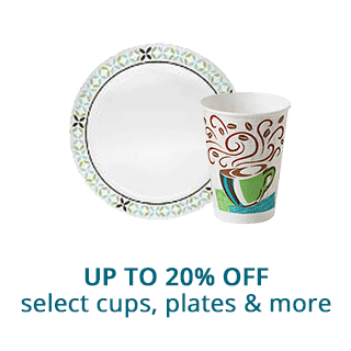 Save up to 20% off select cups, plates & more