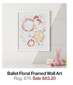 Ballet Floral Framed Wall Art