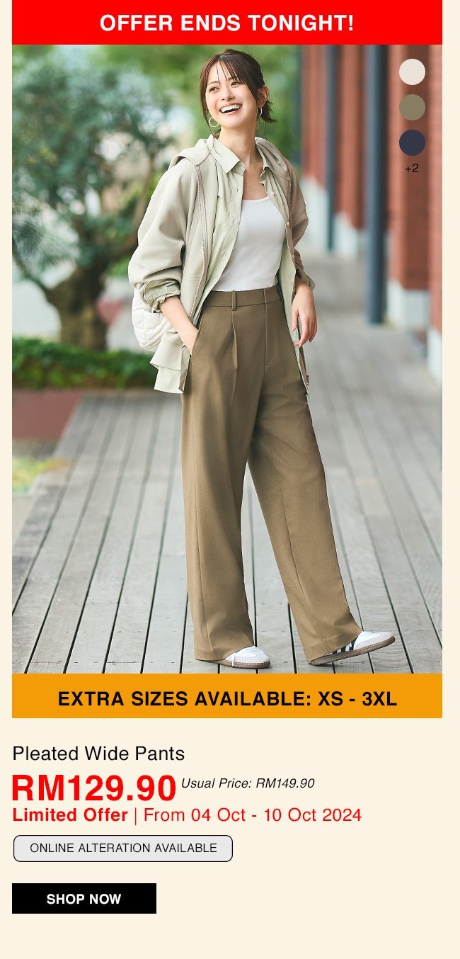 Pleated Wide Pants