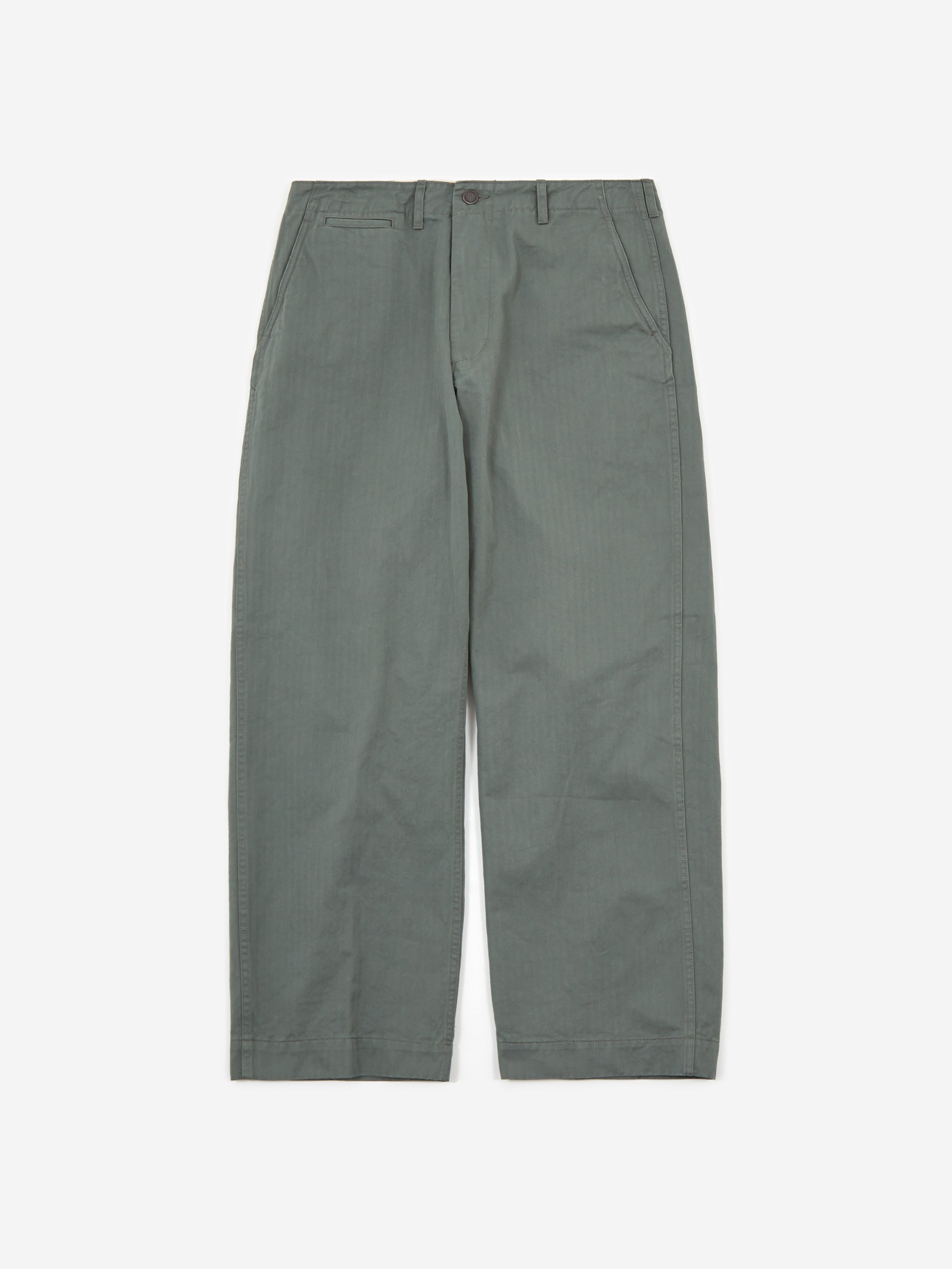 Image of Beams Plus MIL Trousers Herringbone - Sage