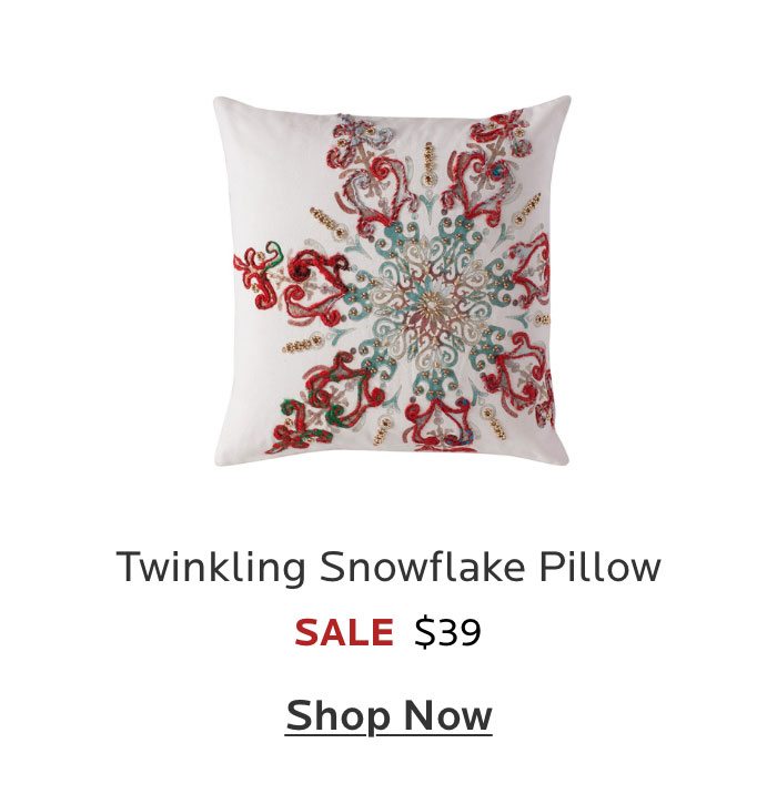Twinkling Snowflake Pillow