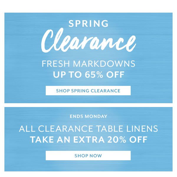 Spring Clearance