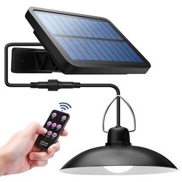 Elfeland Solar Shed Light with Lampshade 6000K White Light 2200MAH Lithium Battery Waterproof IP65 Remote Control brightness