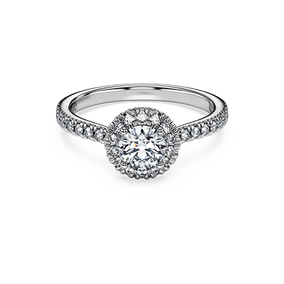 Eternity halo solitaire ring