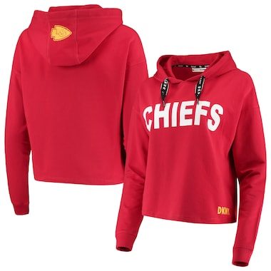 Kansas City Chiefs DKNY Sport Women's Maddie Crop Pullover Hoodie - Red