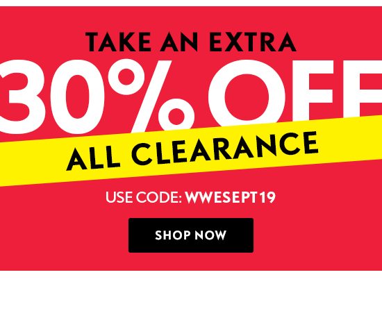 Extra 30% off Clearance