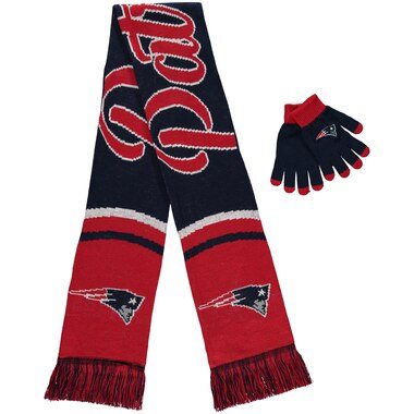 New England Patriots Women's Glove and Scarf Set