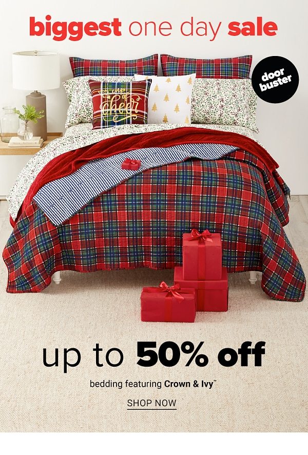 Up to 50% off Bedding feat. Crown & Ivy - Shop Now