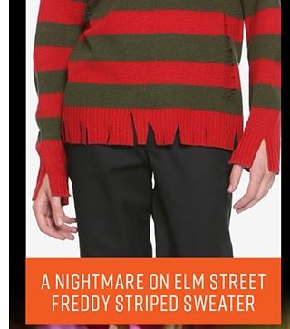A Nightmare on Elm Street Freddy Striped Sweater