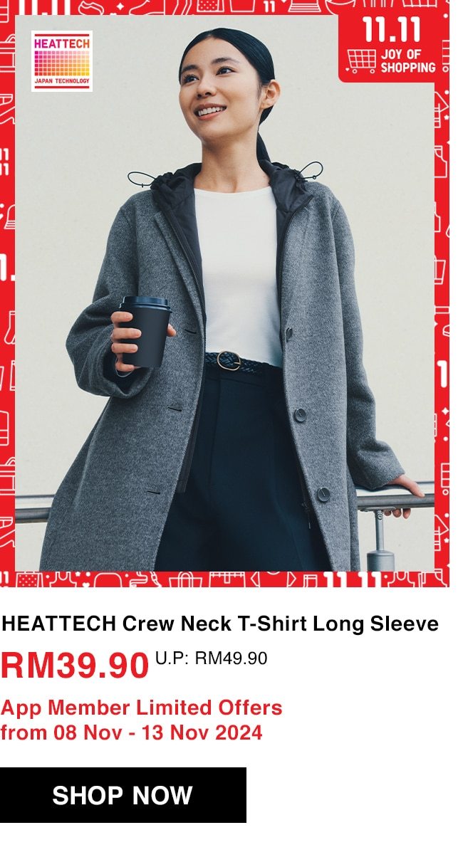 HEATTECH Crew Neck T-shirt | Long Sleeve