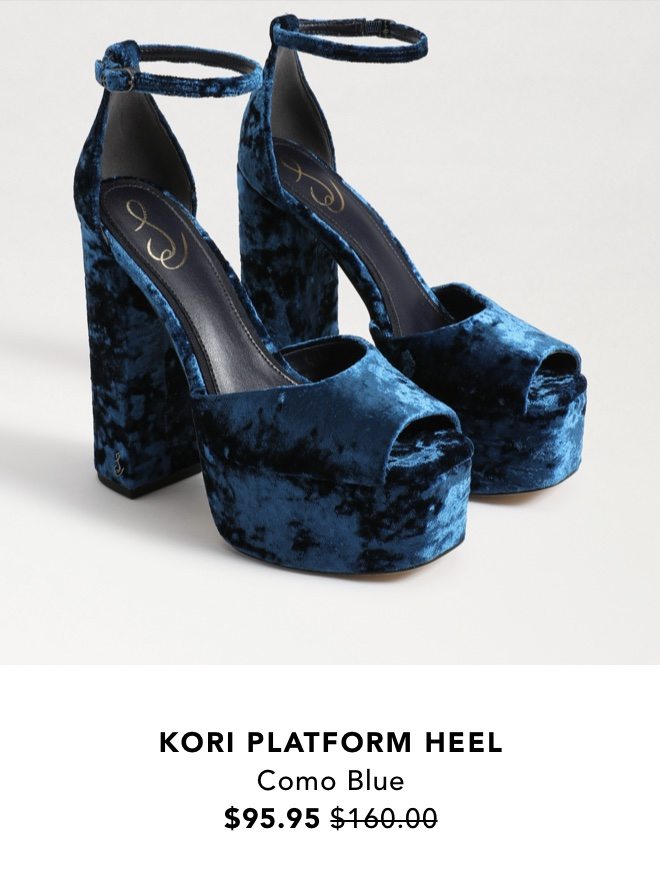Kori Platform Heel (Como Blue) $95.95