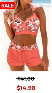 Mid Waisted Plus Size Circular Ring Bikini Set