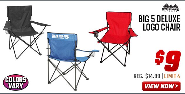 World Famous Sports Big 5 Deluxe Logo Chair