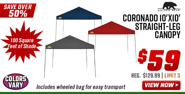 Golden Bear Coronado 10'x10' Straight-Leg Canopy