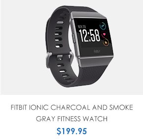 Fitbit Ionic Charcoal And Smoke Gray Fitness Watch