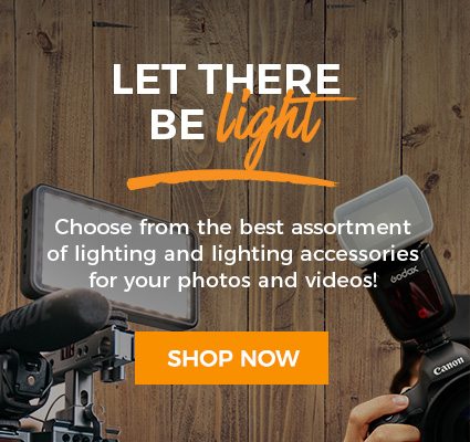 Choose from the best assortment of lighting and lighting accessories for your photos and videos!