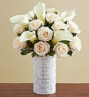 White Rose & Calla Lily Bouquet for Sympathy SHOP NOW