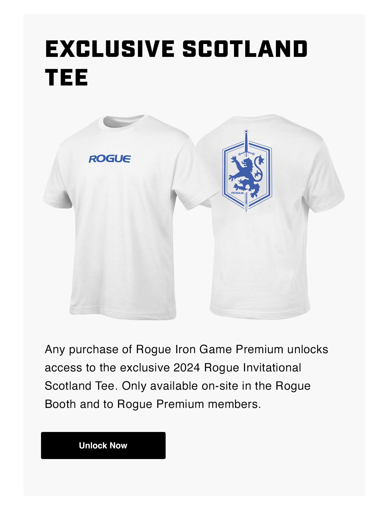 Exclusive Scotland Tee - Unlock Now