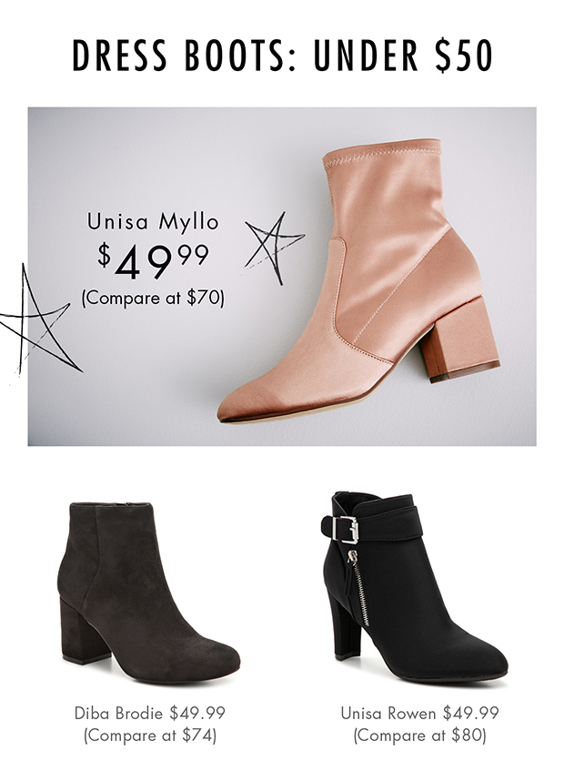 DRESS BOOTS: UNDER $50