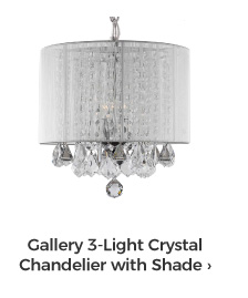 Gallery 3-Light Crystal Chandelier with Shade