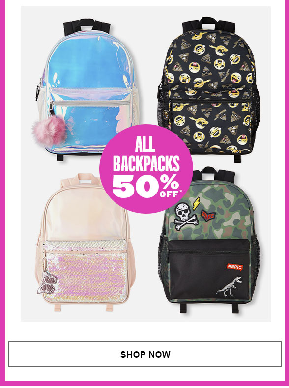 All Backpacks 50% off