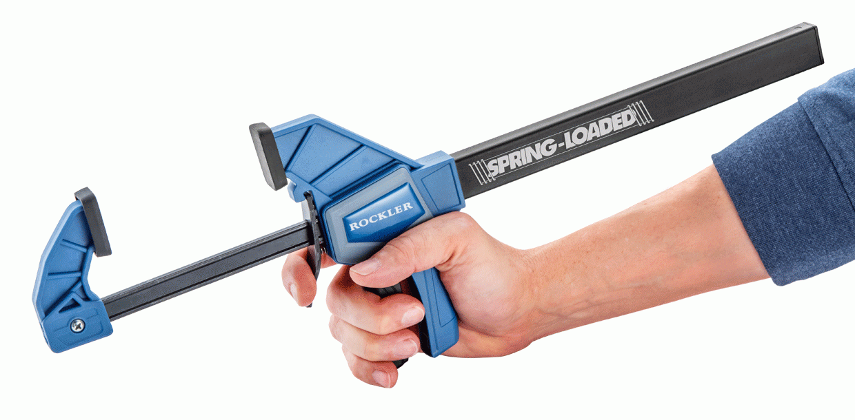 New! Spring-Loaded One-Handed Bar Clamp - Coupon Eligible