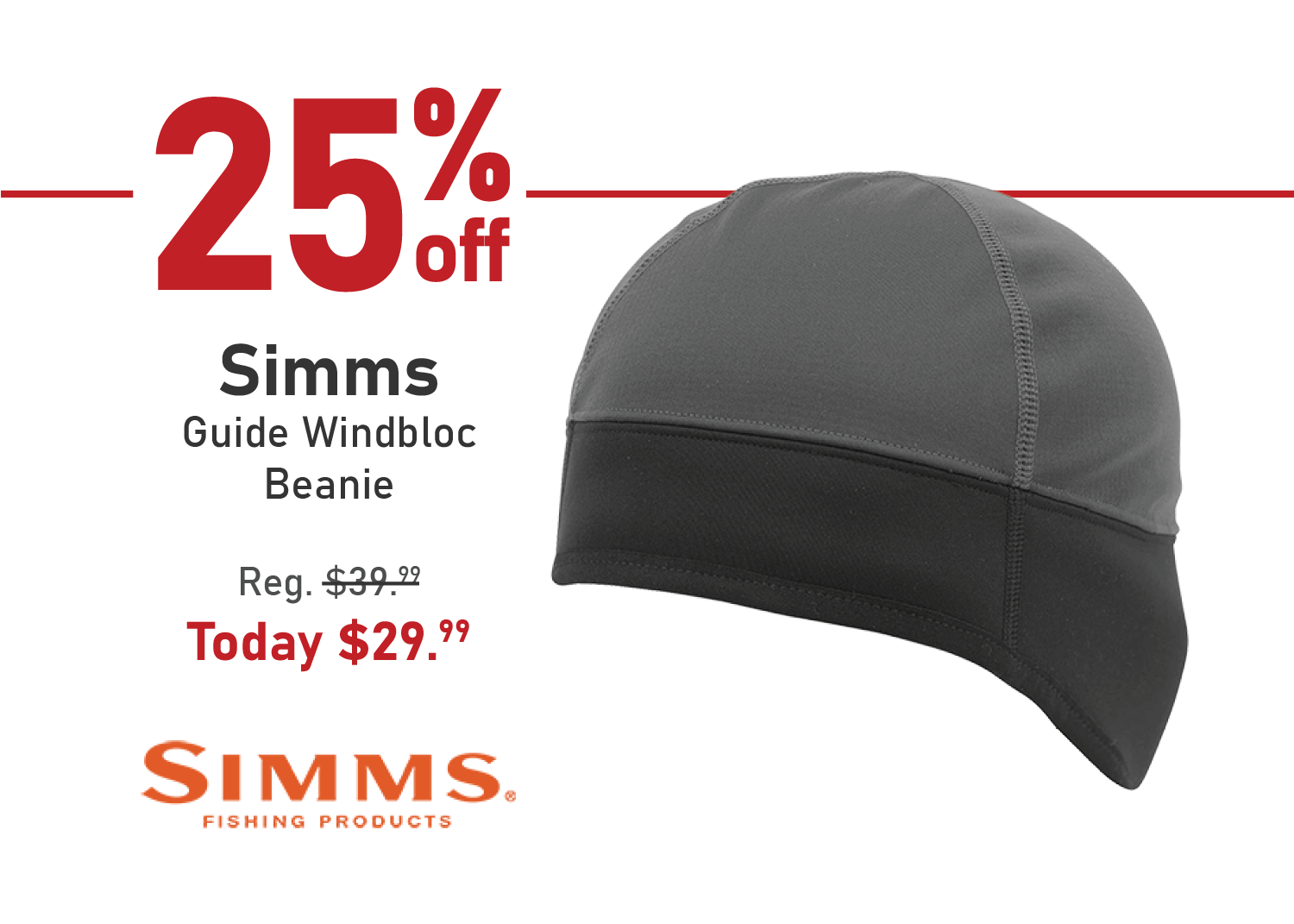 Save 25% on the Simms Guide Windbloc Beanie