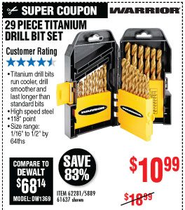 View Titanium Drill Bit Set 29 Pc