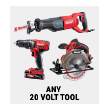 Choose Any 20 Volt tool, any Battery, and Any Charger