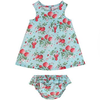 Mini Wild Strawberry Baby Eleanor Dress