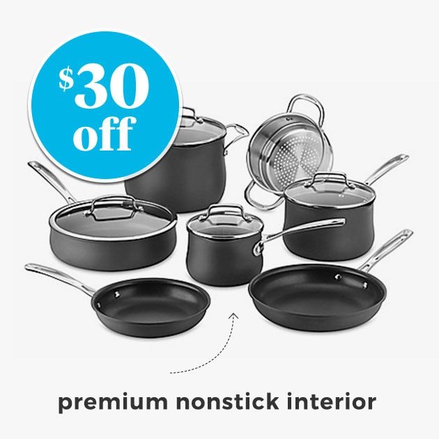 Cuisinart® Nonstick Silhouette Hard Anodized 11-Piece Cookware Set - $30 off