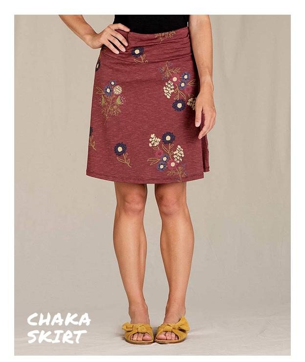 Chaka Skirt - Henna Floral Print