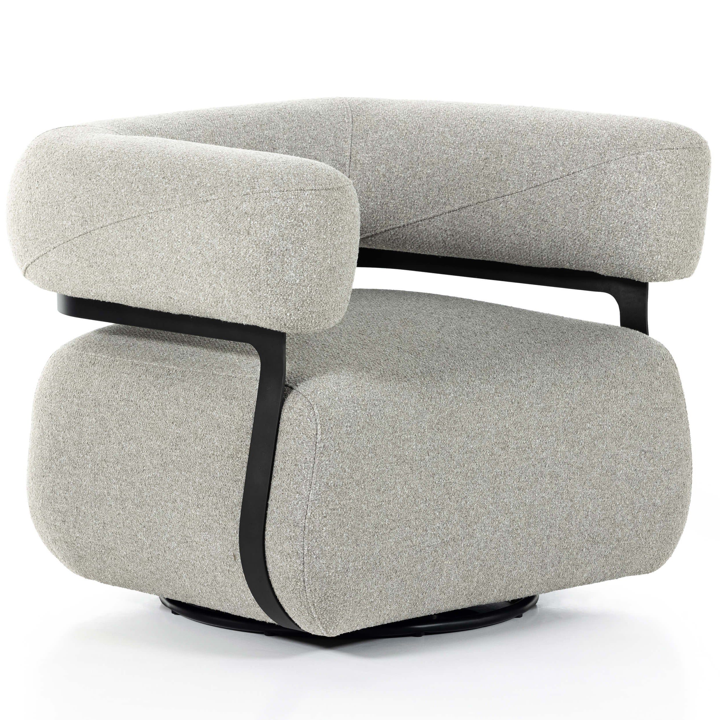 Image of Gareth Swivel Chair, Torrance Silver