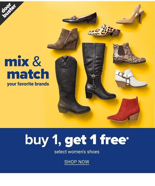 Buy 1 Get 1 Free Select Women's Shoes - Shop Now